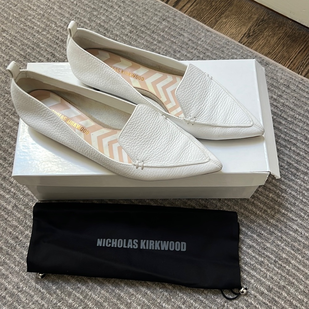 Nicholas Kirkwood White Beya Loafer